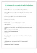 EPD Quiz with accurate detailed solutions