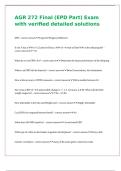 AGR 272 Final &lpar;EPD Part&rpar; Exam with verified detailed solutions 