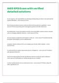 IAED EPD Exam with verified detailed solutions