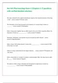 Nur 641 Pharmacology Exam 1 &lpar;Chapters 1-7&rpar; questions with verified detailed solutions 