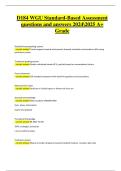  WGU D184 Standards-Based Assessment 2024&sol;2025 &ndash; Complete Study Guide with Actual Questions & Verified Answers for A&plus; Grade