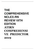 THE COMPREHENSIVE NCLEX-RN REVIEW 19TH EDITION ATIRN COMPREHENSIVE PREDICTOR 2019&comma; RATED A&plus;