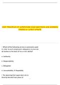 DSST Principles of Supervision Exam &ndash; Latest Update &ndash; Questions and Answers with A&plus; Graded Solutions
