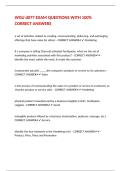 WGU d077 EXAM QUESTIONS WITH 100- CORRECT ANSWERS 