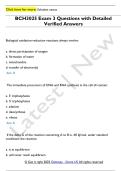 BCH3025 Exam 3 Questions with Detailed  Verified Answers 