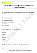 BCH 3025 exam 2 Questions with Detailed  Verified Answers