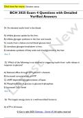 BCH 3025 Exam 4 Questions with Detailed  Verified Answers