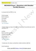 BCH3025 Exam 1 Questions with Detailed  Verified Answers