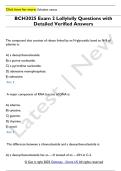 BCH3025 Exam 2 Lollylolly Questions with  Detailed Verified Answers