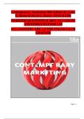 Contemporary Marketing&comma; 18th Edition &ndash; Louis E&period; Boone & David L&period; Kurtz &vert; Complete Test Bank with Verified Answers &lpar;Chapters 1&ndash;19&rpar;