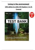 Living in the Environment &ndash; 20th Edition by Miller and Spoolman &ndash; Complete Test Bank with Answers &lpar;Chapters 1&ndash;25&rpar;