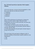 Psyc 379 Final Exam Review Questions With Complete Solutions