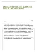 ETS PRACTICE TEST 2025 QUESTIONS WITH ACTUAL SOLUTIONS&excl;&excl;