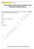 Bob Hogue Practice Exam Questions with  Detailed Verified Answers 