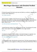 Bob Hogue Questions with Detailed Verified  Answers