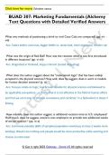 BUAD 307&colon; Marketing Fundamentals &lpar;Alchemy  Text Questions with Detailed Verified Answers 