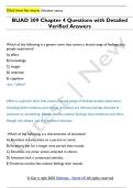 BUAD 309 Chapter 4 Questions with Detailed  Verified Answers