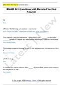 BUAD 322 Questions with Detailed Verified  Answers