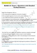 BUAD 331 Exam 1 Questions with Detailed  Verified Answers
