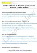 BUAD 471 Exam &num;1 Bambach Questions with  Detailed Verified Answers