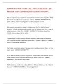 NV Nevada Real Estate Law &lpar;2025-2026&rpar; State Law Practice Exam Questions With Correct Answers&period;