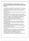 PSYC37 Psychological Assessment Midterm Lectures 1-6 and associated readings Fall 2025 Questions With Complete Solutions