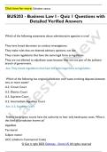 BUS203 - Business Law I - Quiz 1 Questions with  Detailed Verified Answers