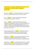 LOUISIANA LANDSCAPE HORTICULTURE A-M QUESTIONS AND REVISED CORRECT ANSWERS 