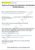 Business Principles Ch&period;2 Questions with Detailed  Verified Answers 