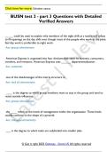 BUSN test 2 - part 3 Questions with Detailed  Verified Answers