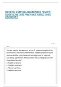 GENETIC COUNSELING BOARDS REVIEW QUESTIONS 2025 ANSWERS RATED 100&percnt; CORRECT&excl;&excl;