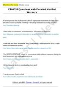 CBHCM Questions with Detailed Verified Answers