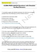 CCRN PEDS AACN Questions with Detailed  Verified Answers