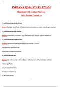 Indiana QMA State Exam Study Guide &lpar;Latest 2026&sol;2027 Update&rpar; Complete Questions and Guide Answers&comma; 100&percnt; Verified Graded A&plus;