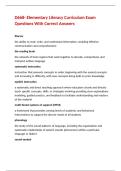 D668- Elementary Literacy Curriculum Exam Questions With Correct Answers