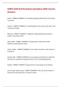 CHEM 1030 ACS Final Exam Questions With Correct Answers