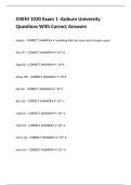 CHEM 1030 Exam 1 -Auburn University Questions With Correct Answers