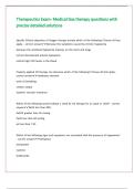 Therapeutics Exam- Medical Gas therapy questions with precise detailed solutions