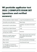WI pesticide applicator test 2025 COMPLETE EXAM SET &lpar;questions and verified answers&rpar;