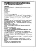 FISDAP AIRWAY EXAM 3 VERSIONS &lpar;VERSION A&comma; B & C&rpar; LATEST ACTUAL EXAM 300 QUESTIONS AND CORRECT DETAILED ANSWERS WITH RATIONALES
