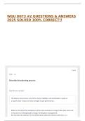 WGU D073 &num;2 QUESTIONS & ANSWERS 2025 SOLVED 100&percnt; CORRECT&excl;&excl;