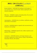 BIOL 1201 EXAM 1 &lpar;GREGG&rpar; QUESTIONS AND ANSWERS 2025