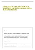 CMAA PRACTICE STUDY GUIDE 2025 QUESTIONS WITH COMPLETE ANSWERS ALREADY PASSED&excl;&excl;