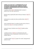 CRIME ANALYSIS TEST 3 COMPREHENSIVE EXAM  QUESTIONS WITH DETAILED VERIFIED AND 100&percnt;  ACCURATE ANSWERS BRAND NEW EXAM ALREADY  GRADED A&plus; PASS 