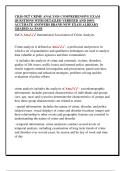 CRJS-3927 CRIME ANALYSIS COMPREHENSIVE EXAM  QUESTIONS WITH DETAILED VERIFIED AND 100&percnt;  ACCURATE ANSWERS BRAND NEW EXAM ALREADY  GRADED A&plus; PASS 