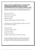 CRIME ANALYSIS COMPREHENSIVE EXAM QUESTIONS  WITH DETAILED VERIFIED AND 100&percnt; ACCURATE  ANSWERS BRAND NEW EXAM ALREADY GRADED A&plus; PASS