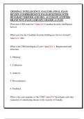 CRIMINAL INTELLIGENCE ANALYSIS&colon; FINAL EXAM  REVIEW COMPREHENSIVE EXAM QUESTIONS WITH  DETAILED VERIFIED AND 100&percnt; ACCURATE ANSWERS  BRAND NEW EXAM ALREADY GRADED A&plus; PASS 