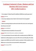 Louisiana Contractor&rsquo;s Exam &ndash; Business and Law Study Guide &lpar;Latest 2026&sol;2027 Update&rpar; Complete Questions and Guide Answers&comma; 100&percnt; Verified Graded A&plus;