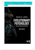 Test Bank For Evolutionary Psychology 6th Edition By  David M Buss 9781138088184 Chapter 1-13 Complete  Guide