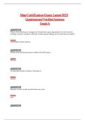 MAP Certification &lpar;Latest 2026&sol;2027 Update&rpar; Complete Questions and Guide Answers&comma; 100&percnt; Verified Graded A&plus;